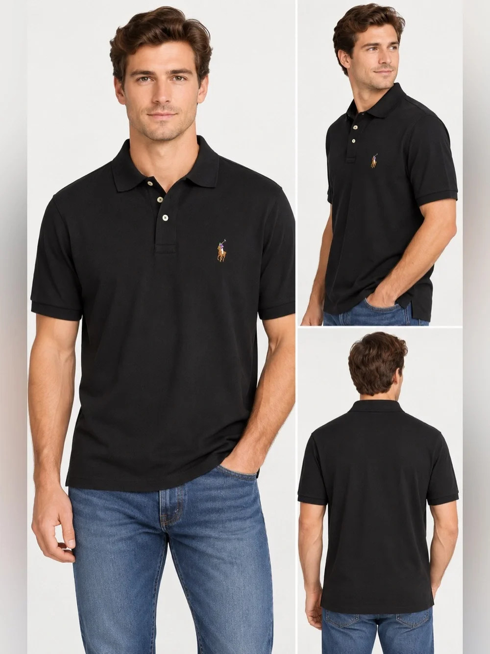 POLO Ralph Lauren Pima Interlock Polo Men’s Shirt | Black | Size XL NWT